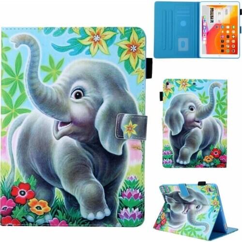 Sleep Wake Up Wallet Clip Tablet Case for New IPad 7th Gen Pro 10.2" 2019 Kids Cartoon PU Leather Shell Stand Cover Funda+Pen