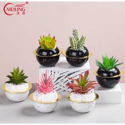 Decorative Cereamic Planet Succulent Pots Nordic Plant Pot Garden Accessories Tabletop Flower Pot Planter Home Office Decoration