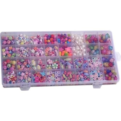 Kids DIY Bracelet Necklace Beaded Jewelry Making Crafts Acrylic Beads Accessory