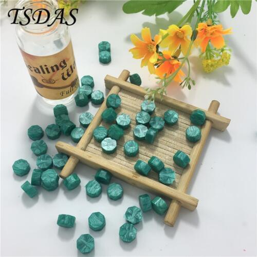 Granular Sealing Wax Vintage DIY Multifunction In Bulk Granule With Peacock Green Color