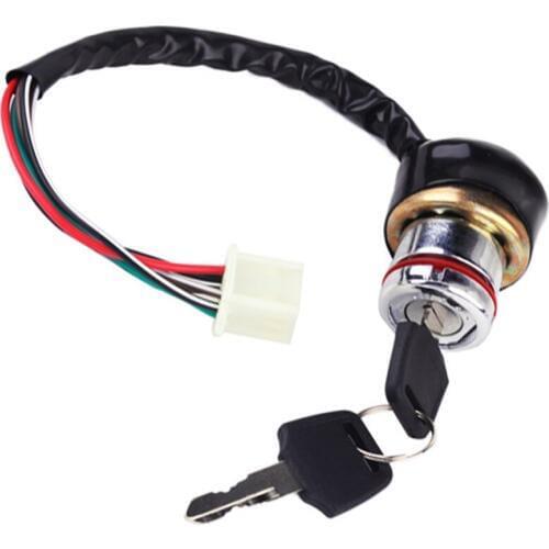 JEAZEA 6 Pin Car Motorcycle Ignition Switch 3 Position 6 Wire With 2 Keys For ATV KTM Aprilla Go Kart