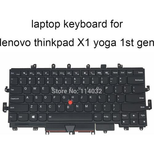 Backlight keyboard for lenovo ThinkPad X1 yoga 1st gen 20FQ 20FR 2016 US English black with frame Pointer keyboards SN20H34951