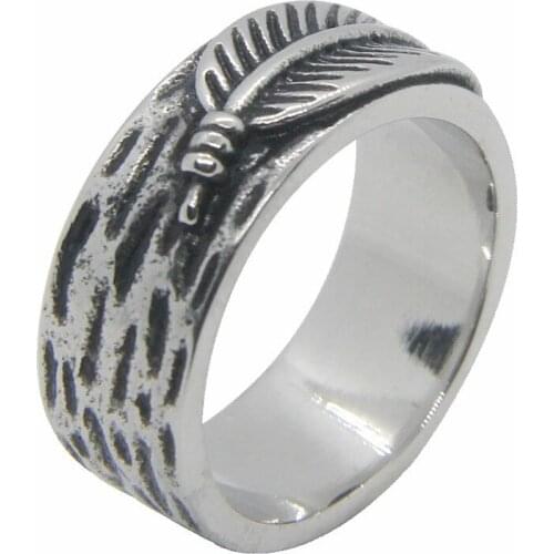 Feather Dodo Ring 316L Stainless Steel Biker Punk Gothic Style Unisex Jewellery Size 6-13