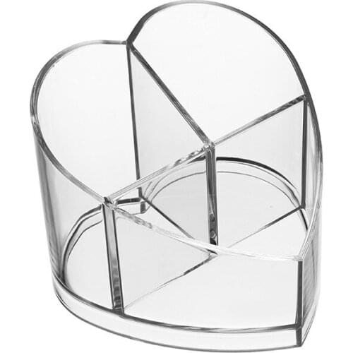 Make-up box, transparent acrylic storage box, table top lipstick finishing, Makeup Eyebrow Pencil painting, heart shape