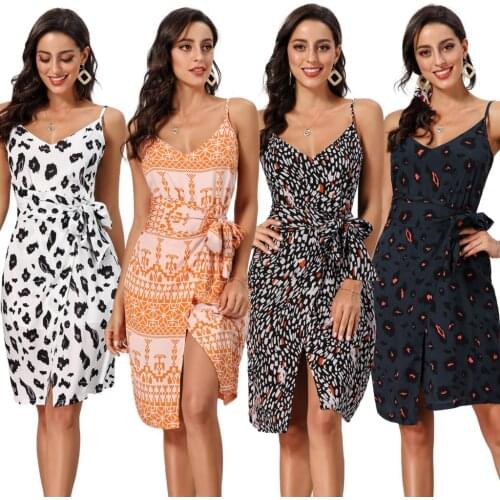 Платье летнее женское2021 Summer Dresses For Women Backless Strap With Bandage Midi Dress ميدي اللباس Eveing Party Dresses Femme