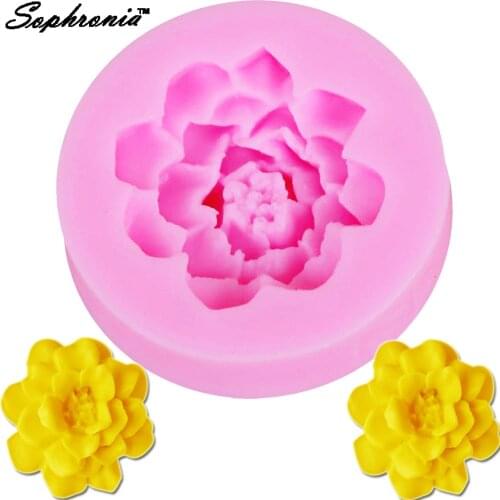 M517 Lotus 3D Candle Soy Wax Mould Scented Soap Handmade Silicone Mold Plaster Resin Clay Diy Craft Home Decoration