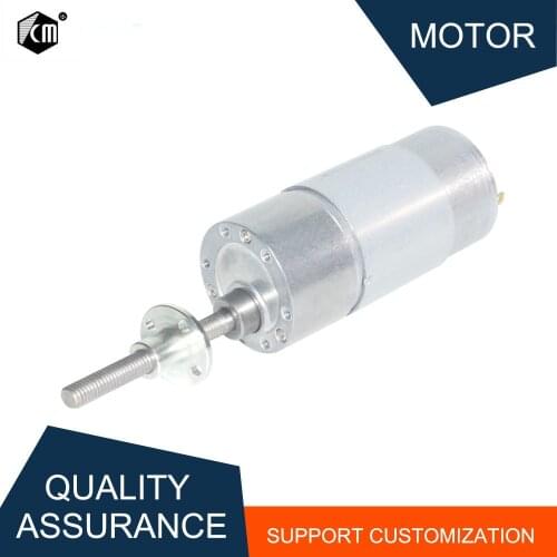 12V Micro Electirc Motor Long Shaft DC Motor 6V Threaded Shaft For DIY parts JGB37-545 with Flange