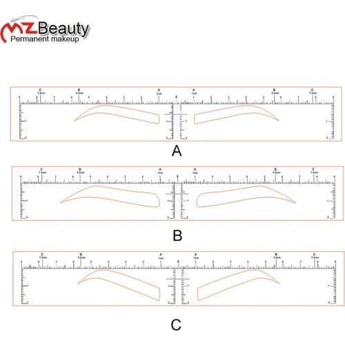Microblading Eyebrow Measurement Ruler Sticker Permanent Makeup Stickers Three Eyebrow Desgin tattoo accessories eyebrow shape