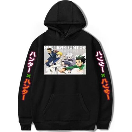 Cute Mens Hoodies Hunter X Hunter Pullovers Hoodies Sweatshirts Cartoon boys Women leisure oversize Anime Hoody Streetwear Tops