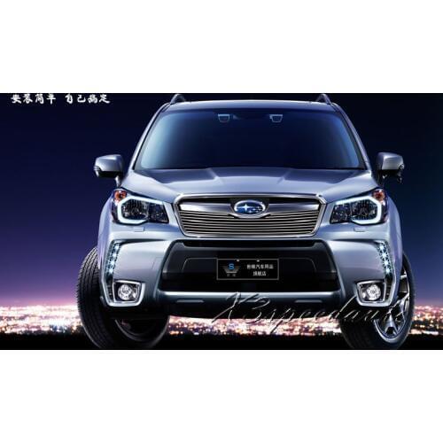 For Subaru Forester 2013 Racing Front UP Grill Grille Cover Trim High Quality New Aluminum Alloy