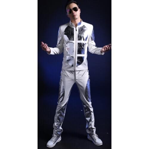 New Design Grand Event Bar Nightclub Party Man show Clothes ballroom Dancer Costume Performance Stage Suit ballroom