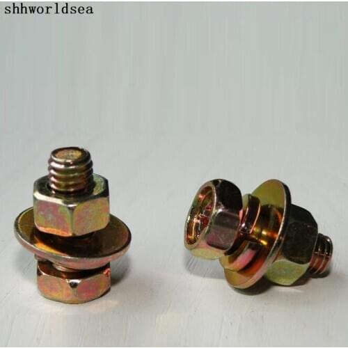 Shhworldsea 100pcs Free Shipping Zinc Color Hexagon Screw Auto Fastener Clip