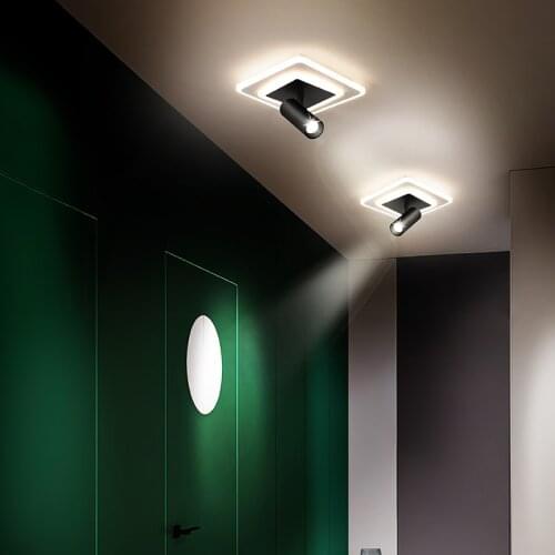 Modern Ceiling Lamp For Home Led Lustre Black Small Led Ceiling Light For Bedroom Corridor aisle Light Balcony With spotlight