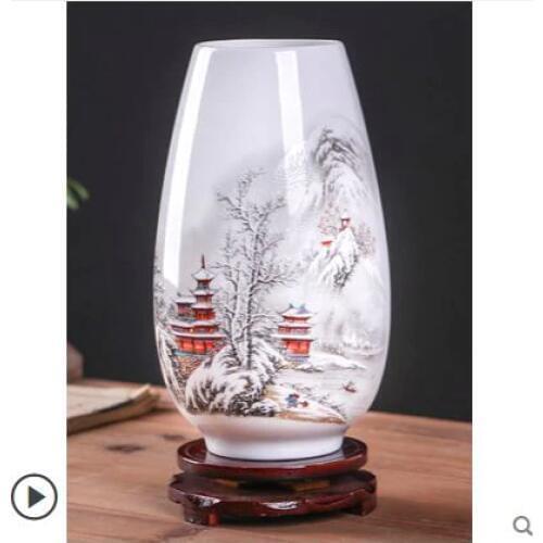 Traditional china vase home decoration dry flower vase ceramic vase porcelain display collection