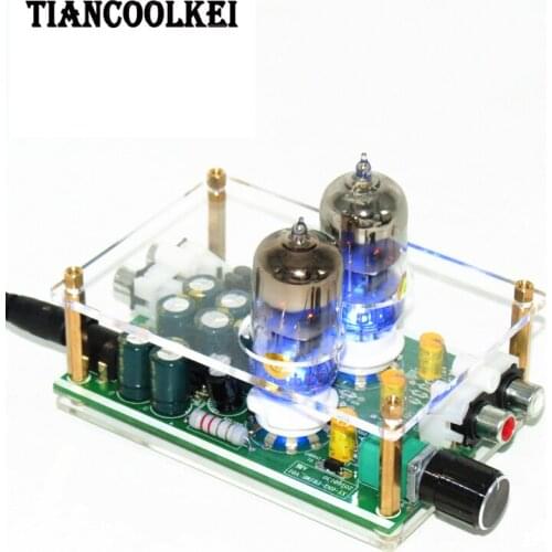 TIANCOOLKEI HIIFI 6N3 tube preamplifier GE 5670 tube preamp +Power Supply