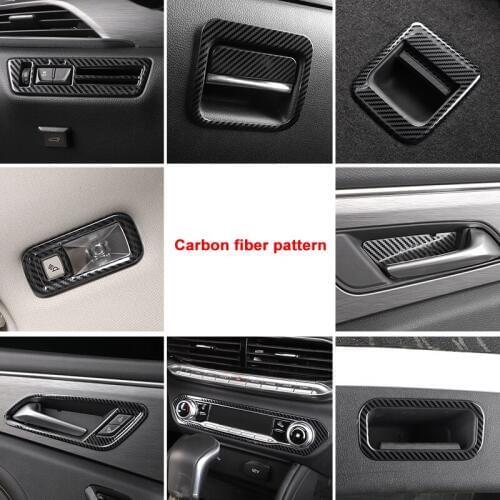 Carbon fiber pattern for FAW BESTURN T77 2019 Interior trim Decorative frame