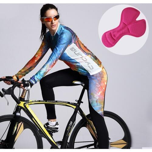 Mountainpeak spring Long Sleeve Bike Cycling Cloth Quick Drying 3D Padded sponge Man Woman Riding Suit jacket Cycling Jersey Set