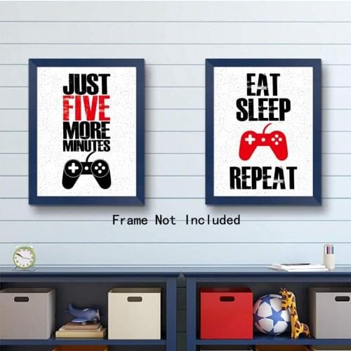 Funny Game Inspirational Words Quote Posters Pictures Canvas Wall Art Home Decor Kids Boy Paintings for Living Room Decorations