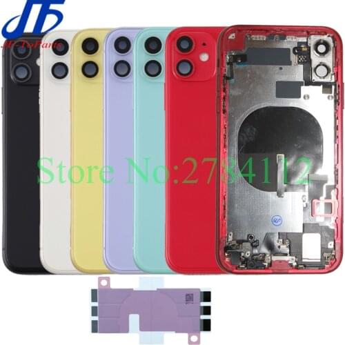 3 - 7Pcs Full Housing for IPhone 11 Pro Max Back Middle Frame Chassis Battery Door Rear Cover & Flex Cable Small Parts Assembly