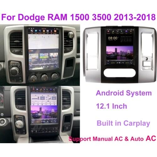 12.1 Inch PX6 Tesla Style Vertical Screen Car Radio For Dodge RAM 2013 2014 2015 2016 -2018 Multimedia Stereo Autoradio Player