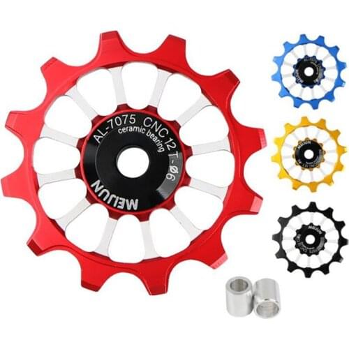 12t Outdoor Sports Mountain Road Bicycle Rear Wheel l Ceramic Pulley Parts And Accessories Bearing Guide Whee