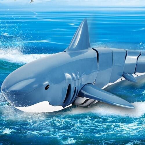 2.4G Remote Control High Speed Bionic Simulation Shark Funny Waterproof Toy Adults Funny Swimming Pool Bathroom Toys Child Gift