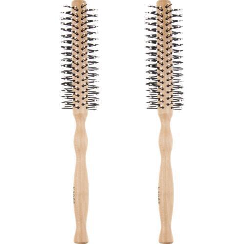 2 Packs Natural Nylon Hair Round Detangling Volumizing Straightening Hairbrush