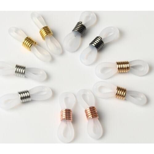20pcs Non Slip Silicone Rubber Ring Glasses Chain Strap Eyelets Rope Sunglasses Ear Hook Eyeglasses Spectacles Loop Connector