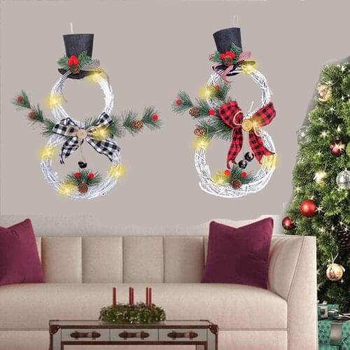 2020 Christmas decorations Christmas lights decoration cane circle wreath Christmas tree home decoration pendant window props