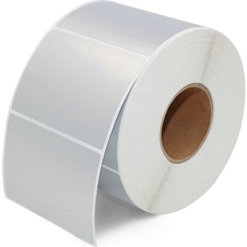 40*30mm 1000pcs/roll matt silver PET label sticker thermal transfer blank label For Electronics Label