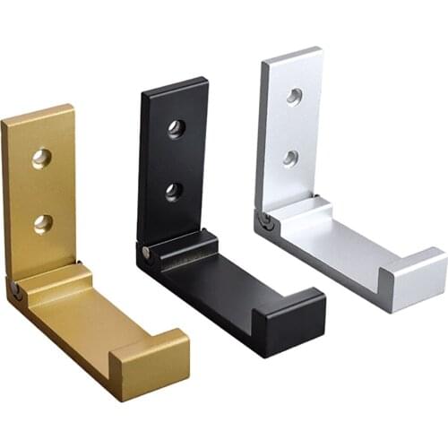 Aluminum Folding Wall Hanger Hook Rack Holder Clothes Towel Coat Rack Useful For Home 90 Degree Folding Coat Hook Single Hook