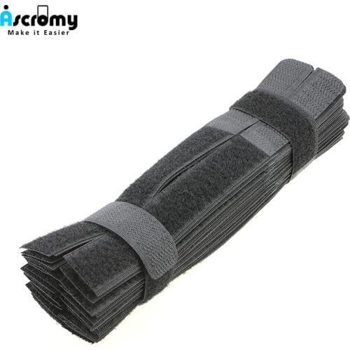 Ascromy 50PCS Colorful Cable Organizer Management Straps Fastening Wraps Cable Winder Ties Wire Holder For Computer Charger Cabo