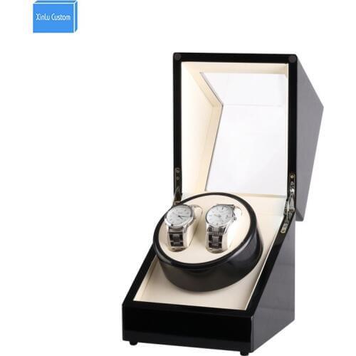 Automatic Horloge Watch Winder Wood Box 2 Grids Roate Motor Watch Winder Case Shipping Uhrenbeweger Remontoir Montre Automatique