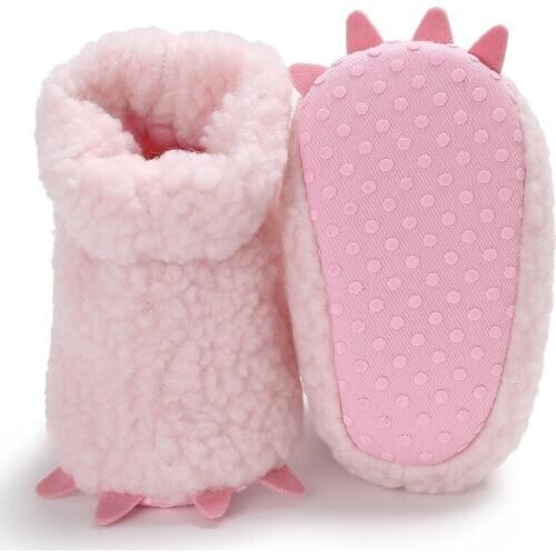 Baby Girls Boots Winter Warm Cute First Walkers Infant Toddler Super Soft Soled Fleece Booty Shoes For Newborn