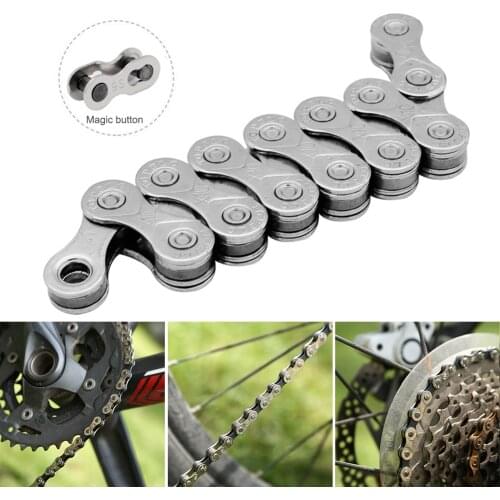 MTB Half Hollow Bicycle Chain Links Racing Bicycle Bicycle Chain 9 10 Speed 116 Links Mountain Road Cycling Anti Rust