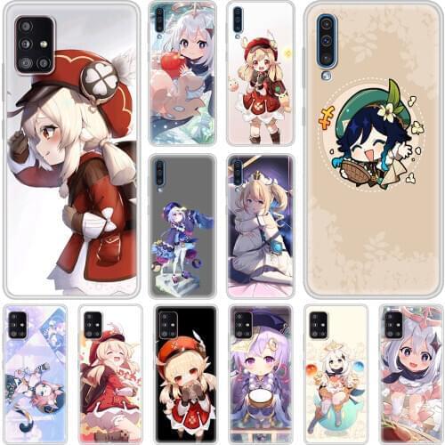 Phone Case For Samsung Galaxy A51 A71 A21s A12 A02s A50 A10 A20e A31 A30 A40 A41 Shell Matte Cover games Genshin Impact Cute