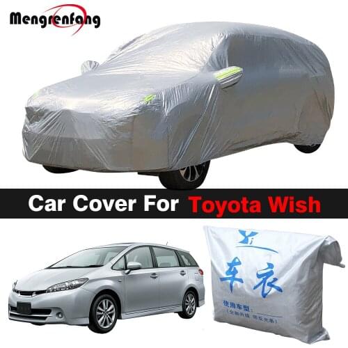 Full Car Cover For Toyota Wish MPV Indoor Outdoor Sun Shade Anti-UV Rain Snow Dust Prevent Cover