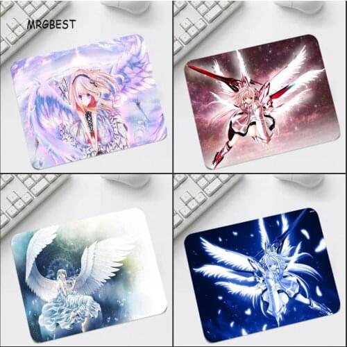 Anime Angel Printed Pads Mat with Natural Rubber Waterproof Non-slip Mouse-pad Pc Desktop Mat Size for 220x180mm Free Shipping