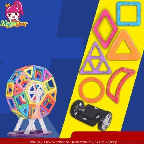 1 PCS Standard Size Magnetic Blocks Designed Construction Blocks 3D Model Building Bricks Children Educational Toys Big Size