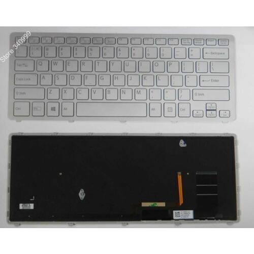 New laptop keyboard For SONY VAIO Fit SVF14N1E2R SVF14N1E4R SVF14N1J2E silver SVF 14N 149264011US Backlit