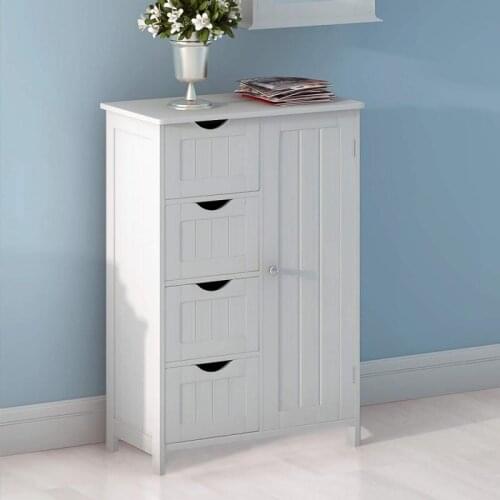 New Bathroom Standing Shelf Storage Cabinet Bathroom Toilet Cabinet Shelving Kitchen Sundries Cabint Bathroom Furniture HWC