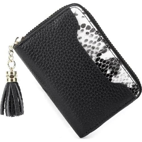 New Genuine Leather Womans Mini Wallets Fashion Multi Card Holder Female Zipper Coin Purse Bank Card Case