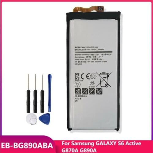 Original Phone Battery EB-BG890ABA For Samsung GALAXY S6 Active G870A G890A Replacement Rechargable Batteries 3500mAh