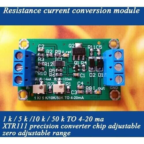 Potentiometer Resistance 1k/5k/10k/50k to 4-20mA Current Signal Module XTR111 Transmitter Occurs