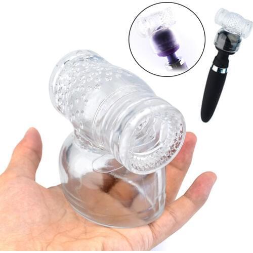 Transparent Big AV Wand Vibrator Headgear Sex Toys Magic Wand Head Accessories Body Massage Clitoris Stimulation Vibrators Caps