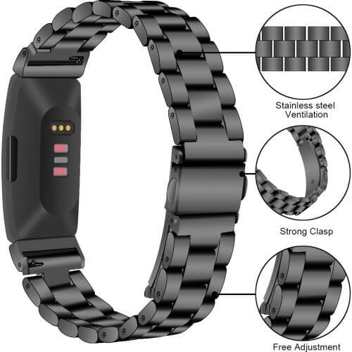 Stainless Steel Strap Men Women Replacement Wristband for Fitbit Inspire / Inspire HR / ace2 Fitness Tracker Metal band bracelet