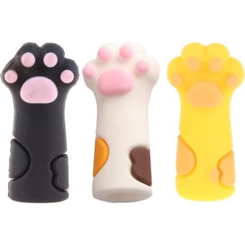 Nail Nipper Tweezers Cuticle Scissors Protective Sleeve Cat Paw Shape Silicone Manicure Pedicure Tool