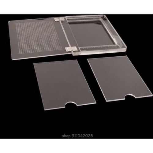 DIY Clear Handle Seal Stamp Block for Scrapbooking Photo Album Acrylic Stamps Positioning Tool N16 20 Dropship