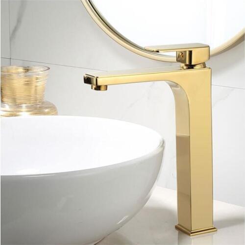 Basin Faucet gold finished sink faucet bathroom Water Mixer hot and cold sink faucet,basin tap mixer water tap brass