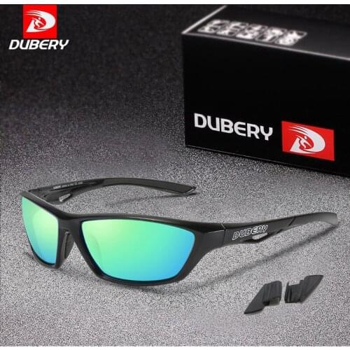 DUBERY Sport Polarized Sunglasses Men Ultra Light Outdoor Travel Fishing Windproof Goggles Photochromic Eyewear Mirror Shades